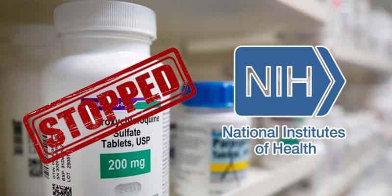 National Institutes of Health stopped clinical trial of HCQ