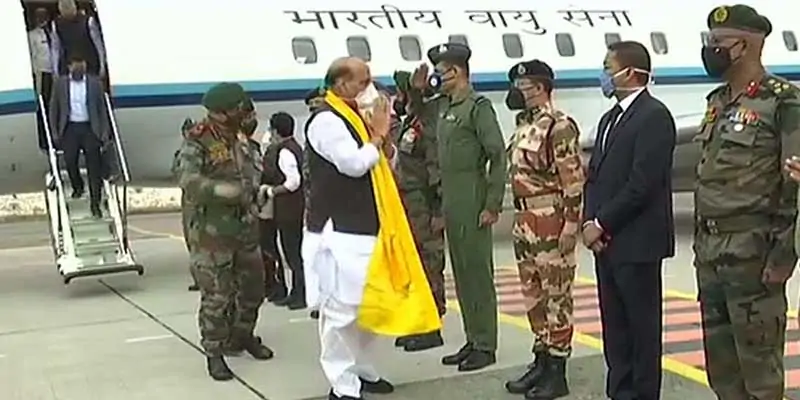Defence Minister Rajnath Singh Arrives in Leh for Security Review in India-china border