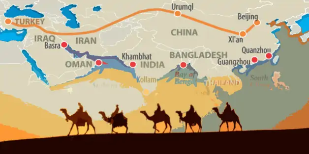 Discuss the importance of silk route.